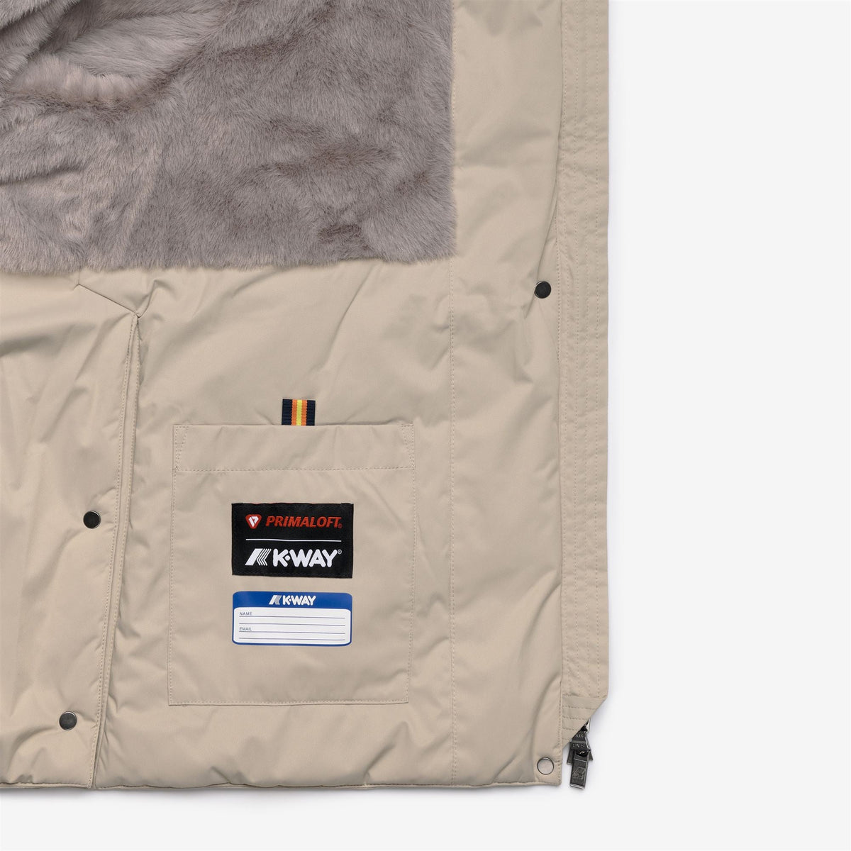 K-WAY Giubbotto donna con interno in marmotta MARLETTE TWILL SOFT BEAVER