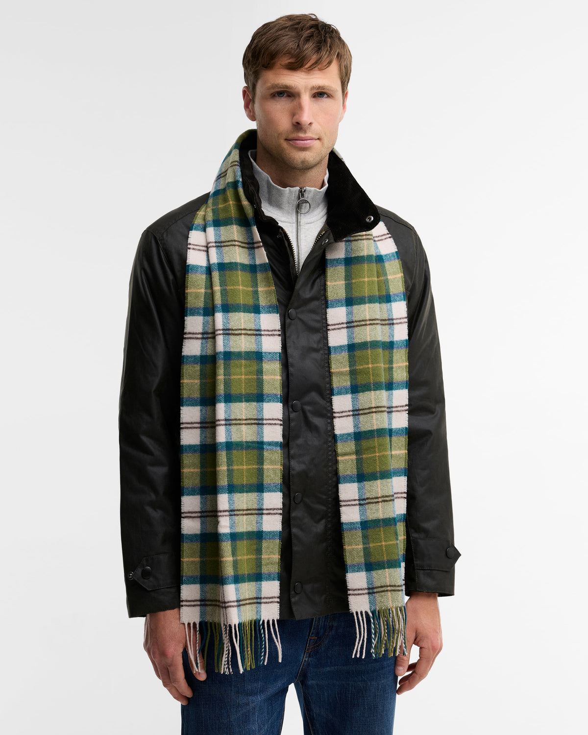 BARBOUR Sciarpa 100%lana TARTAN LAMBSWOOL SCARF