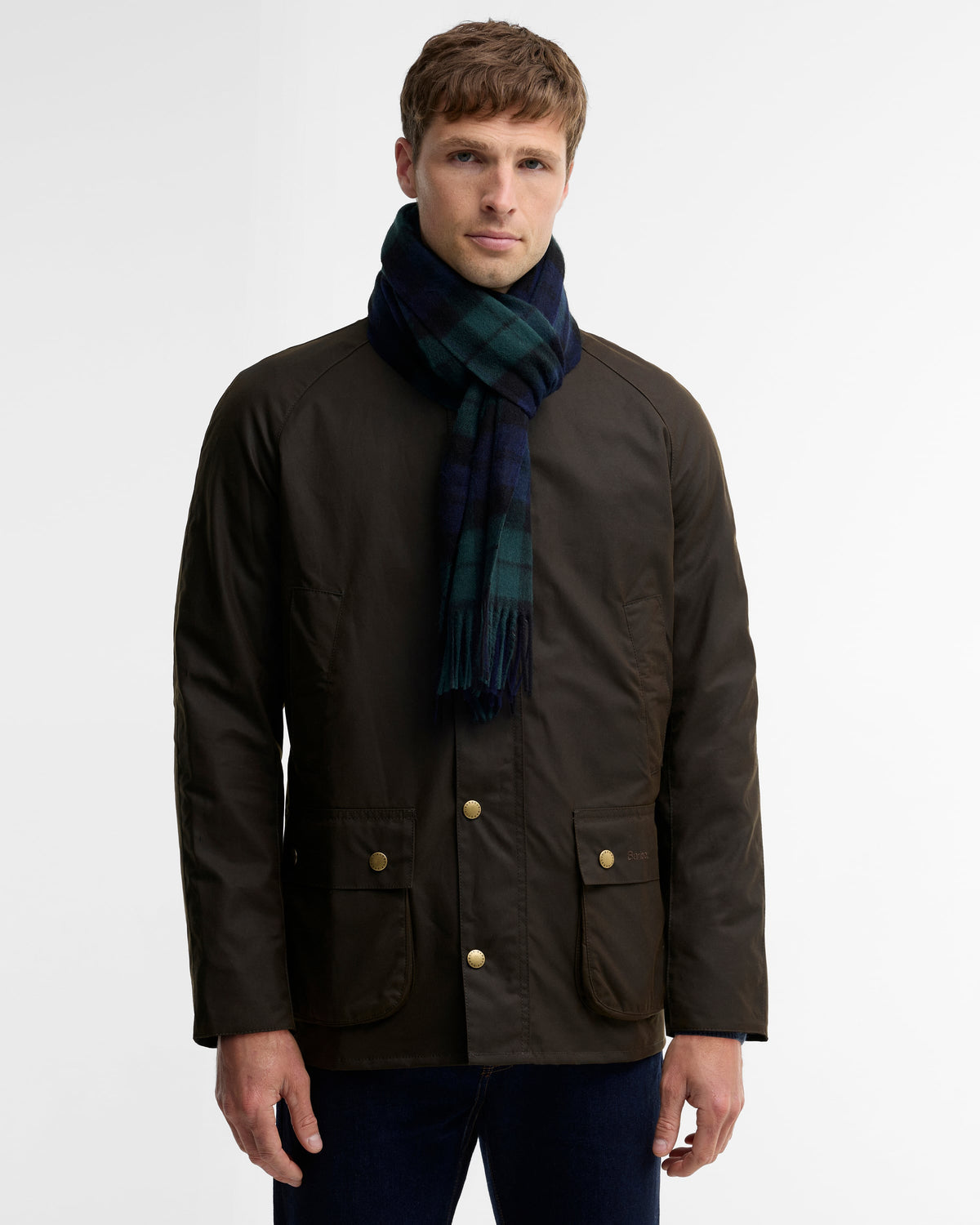 BARBOUR Sciarpa misto cashmere NEW CHECK TARTAN