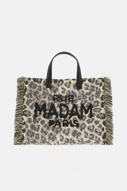 RUE MADAM PARIS Borsa CASABLANCA TOTE LEOPARD