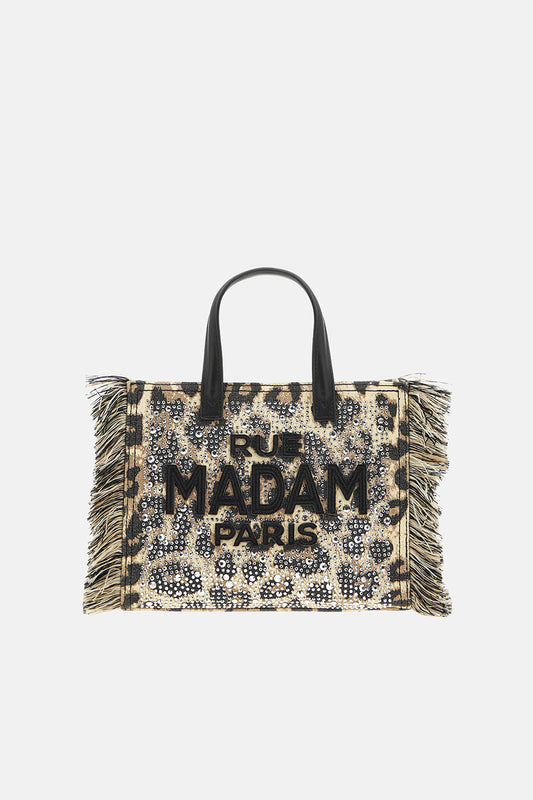 RUE MADAM PARIS Borsa CASABLANCA MINI TOTE LEOPARD