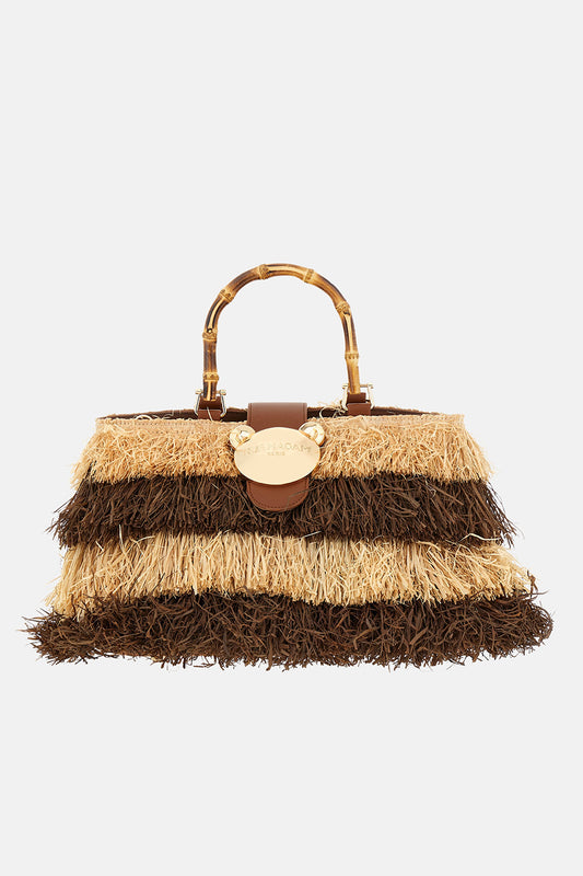 RUE MADAM PARIS Borsa RIAD FRINGES BASKET BROWN