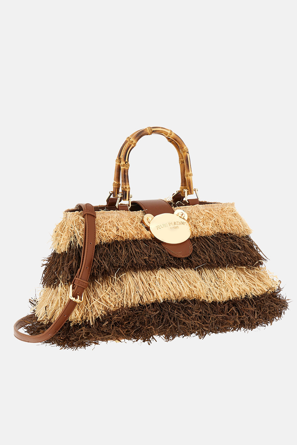 RUE MADAM PARIS Borsa RIAD FRINGES BASKET BROWN