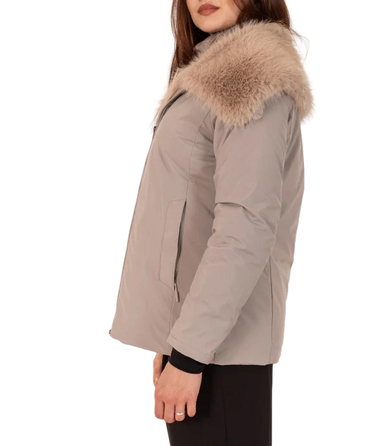 PEOPLE OF SHIUBUYA Giubbotto donna in primaloft e pelliccia vera