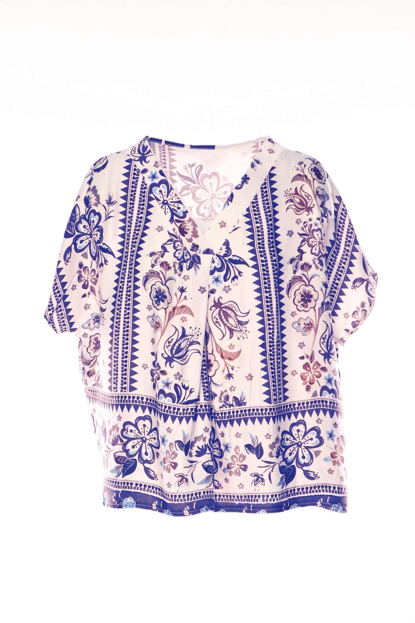 ANONYME DESIGNERS Casacca scollo a V in fantasia floreale