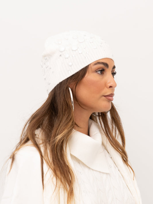 LIU JO Cappello in maglia a trecce con borchie
