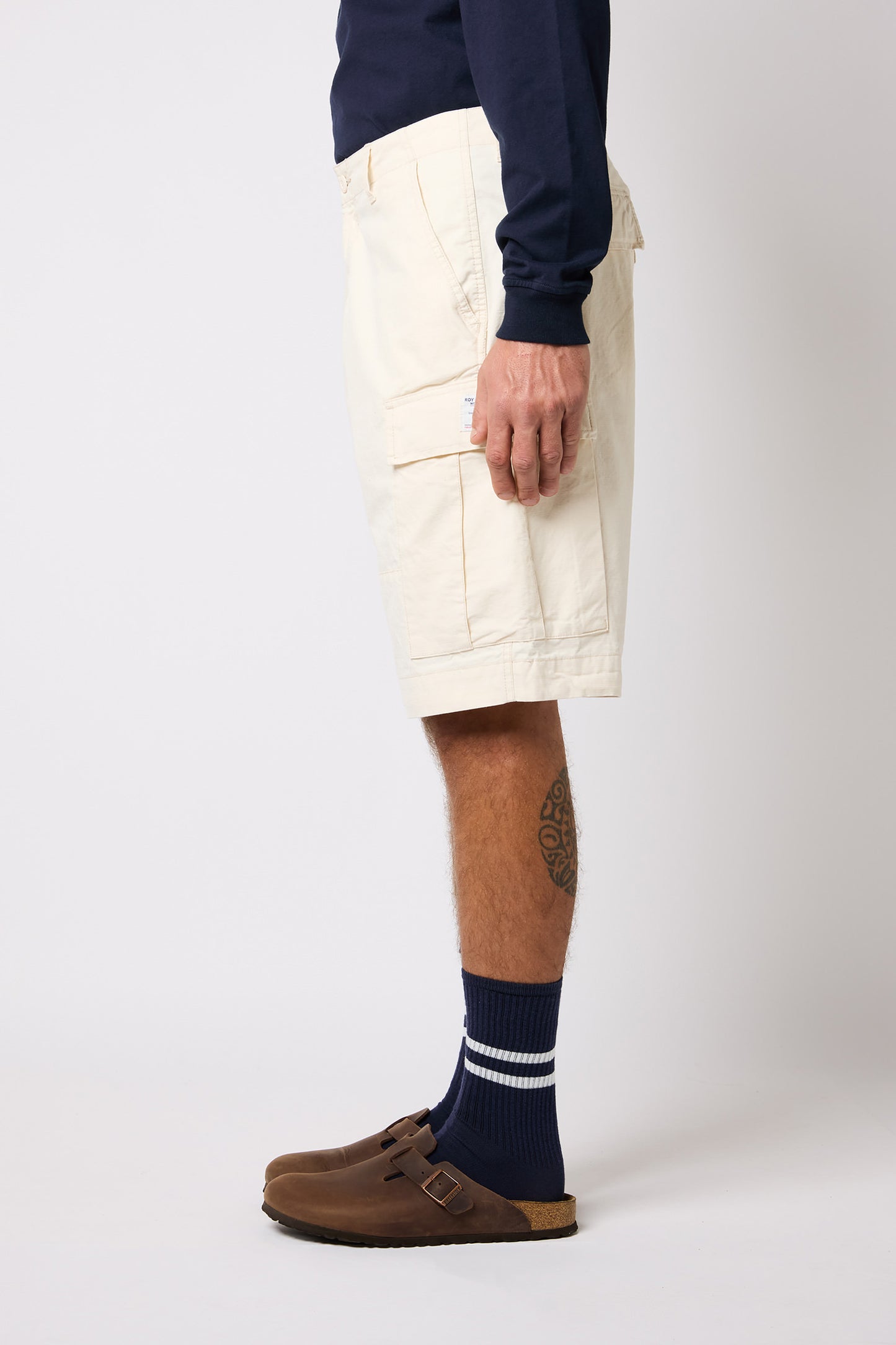 ROY ROGER'S Bermuda cargo panna al ginocchio