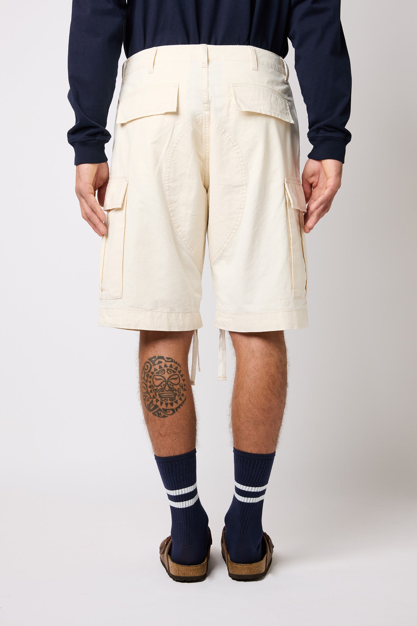 ROY ROGER'S Bermuda cargo panna al ginocchio