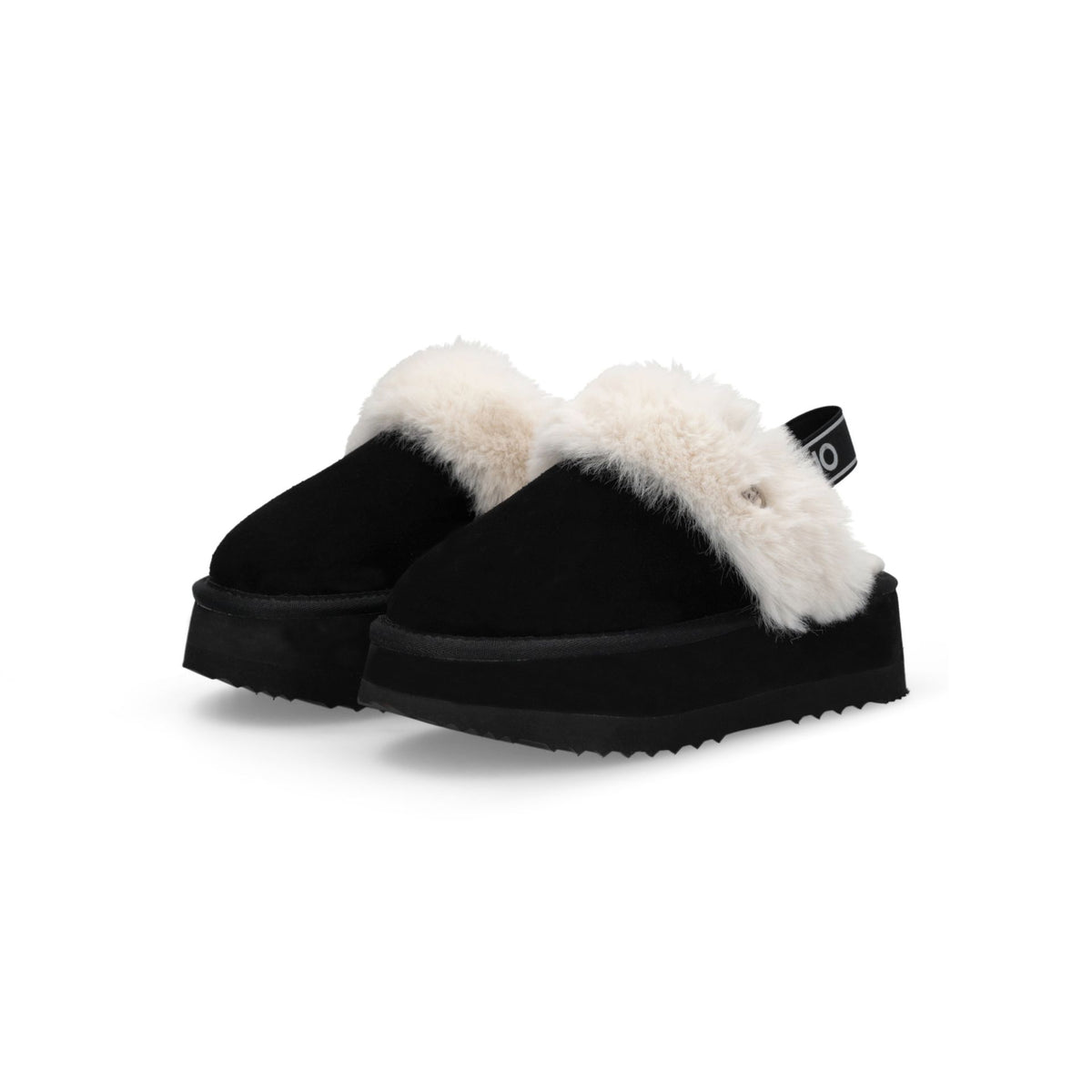 LIU JO Sandalo slipon con pelliccia JANE 10 SABOT COW SUEDE/FUR