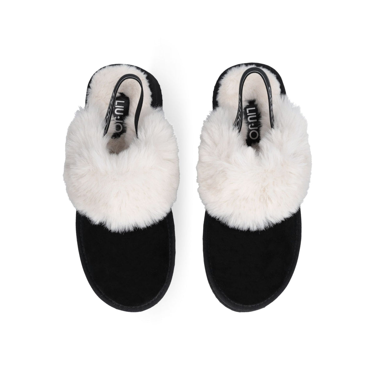 LIU JO Sandalo slipon con pelliccia JANE 10 SABOT COW SUEDE/FUR