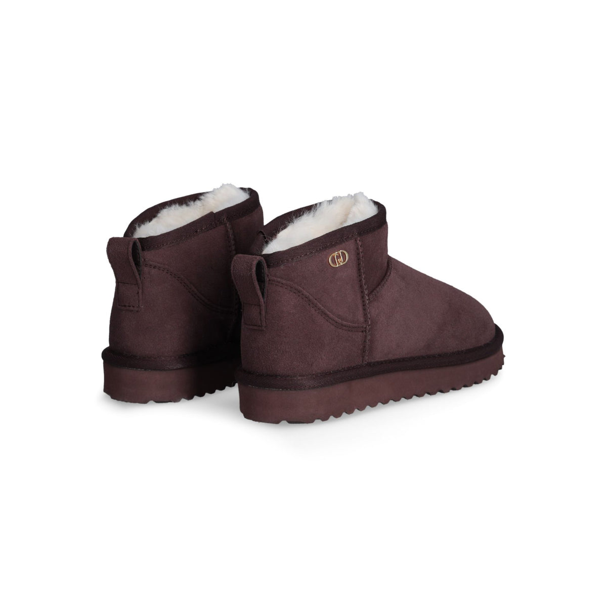 LIU JO Stivaletto slipon con pelliccia JIL 01 ANKLE BOOT COW SUEDE AMARONE