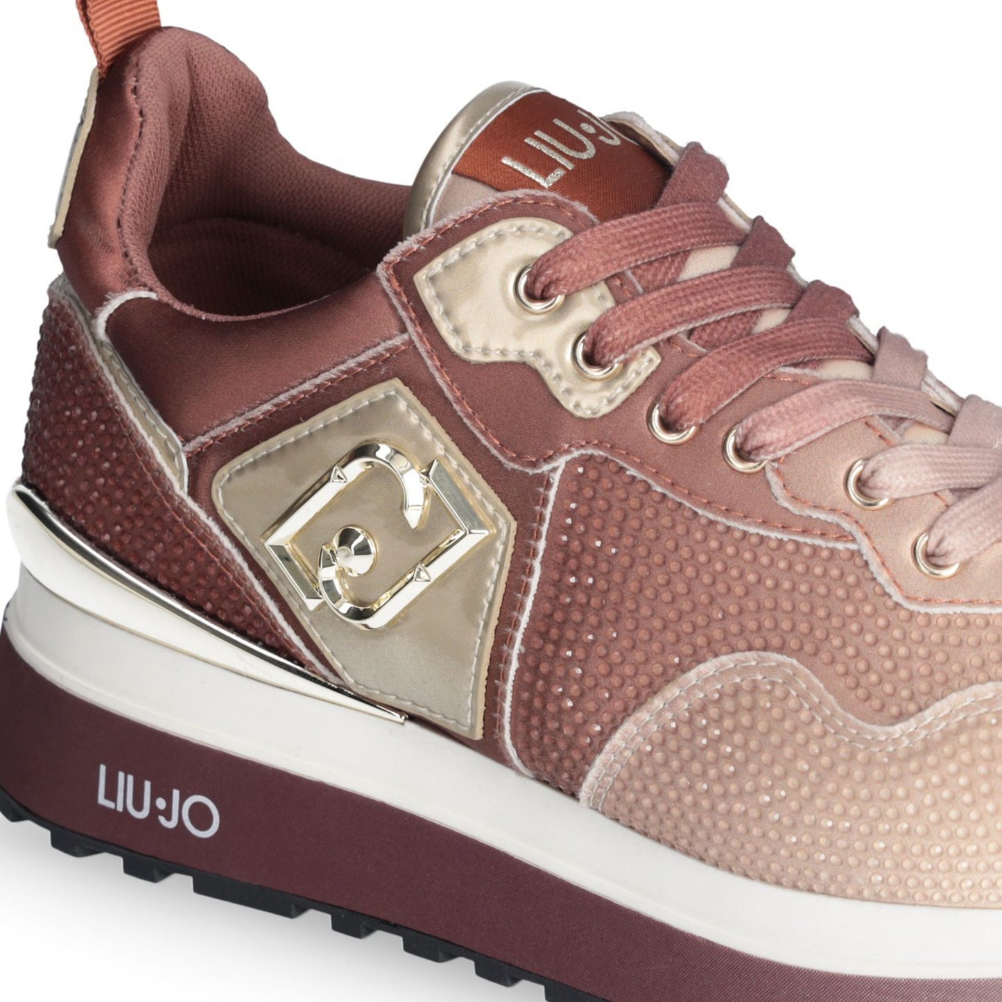 LIU JO Scarpe da donna sfumate con strass in satin MAXI WONDER