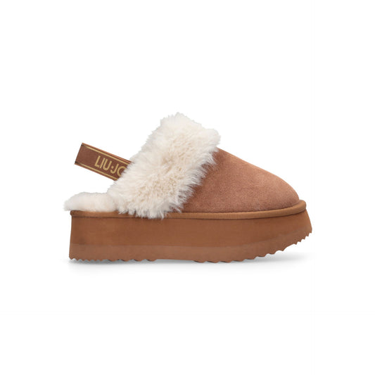 LIU JO Sandalo slipon con pelliccia JANE 10 SABOT COW SUEDE/FUR
