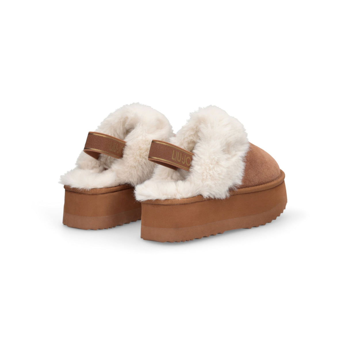 LIU JO Sandalo slipon con pelliccia JANE 10 SABOT COW SUEDE/FUR