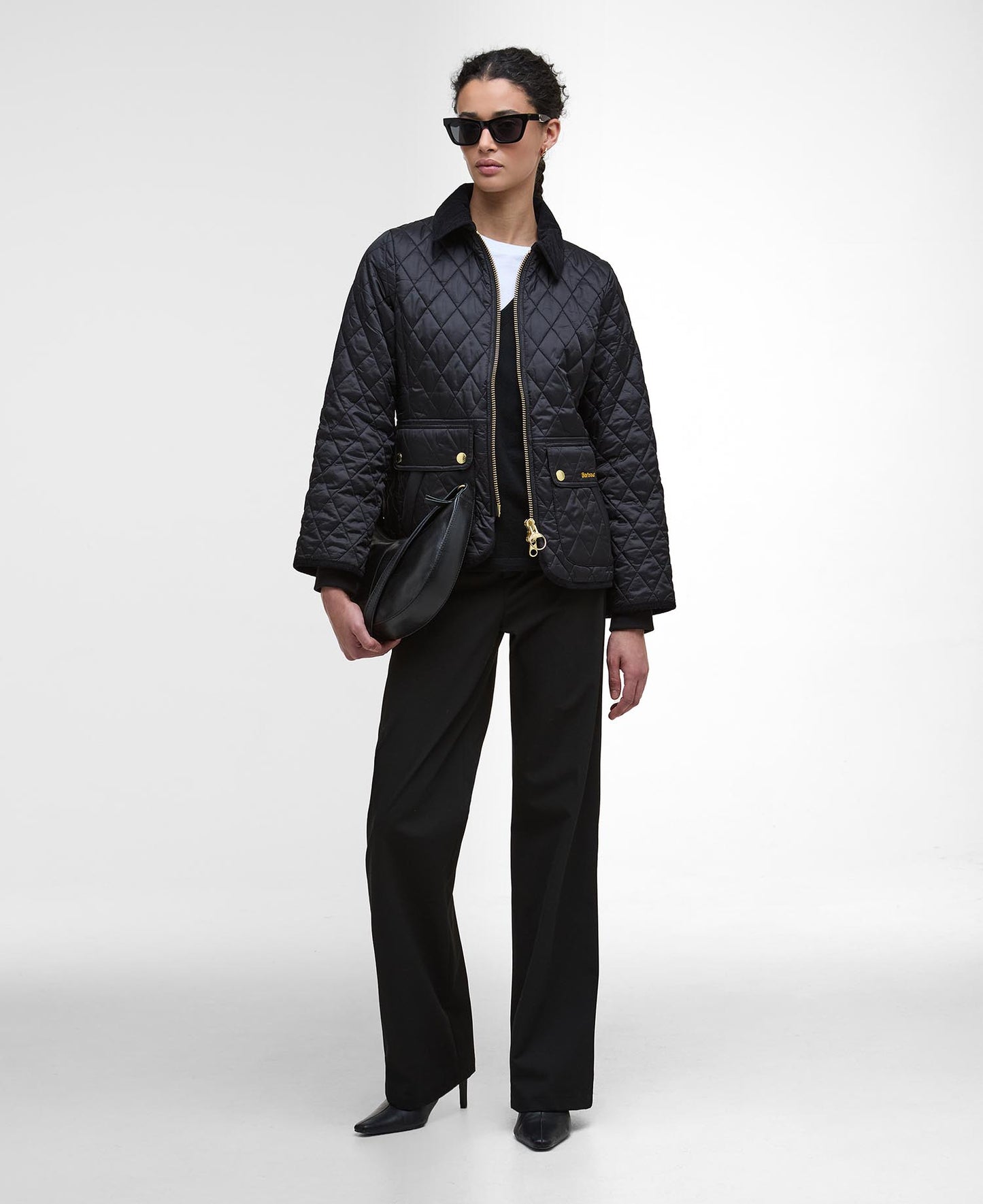 BARBOUR Giubbotto trapuntato FITTED BEADNELL QUILT NERO