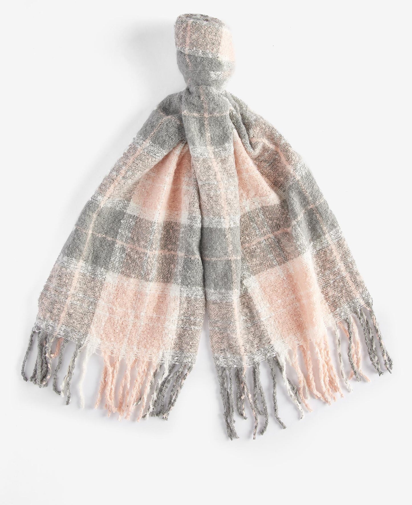 BARBOUR Giftbox Set sciarpa e cappello in bouclè SALTBURN BEANIE & TARTAN SCARF