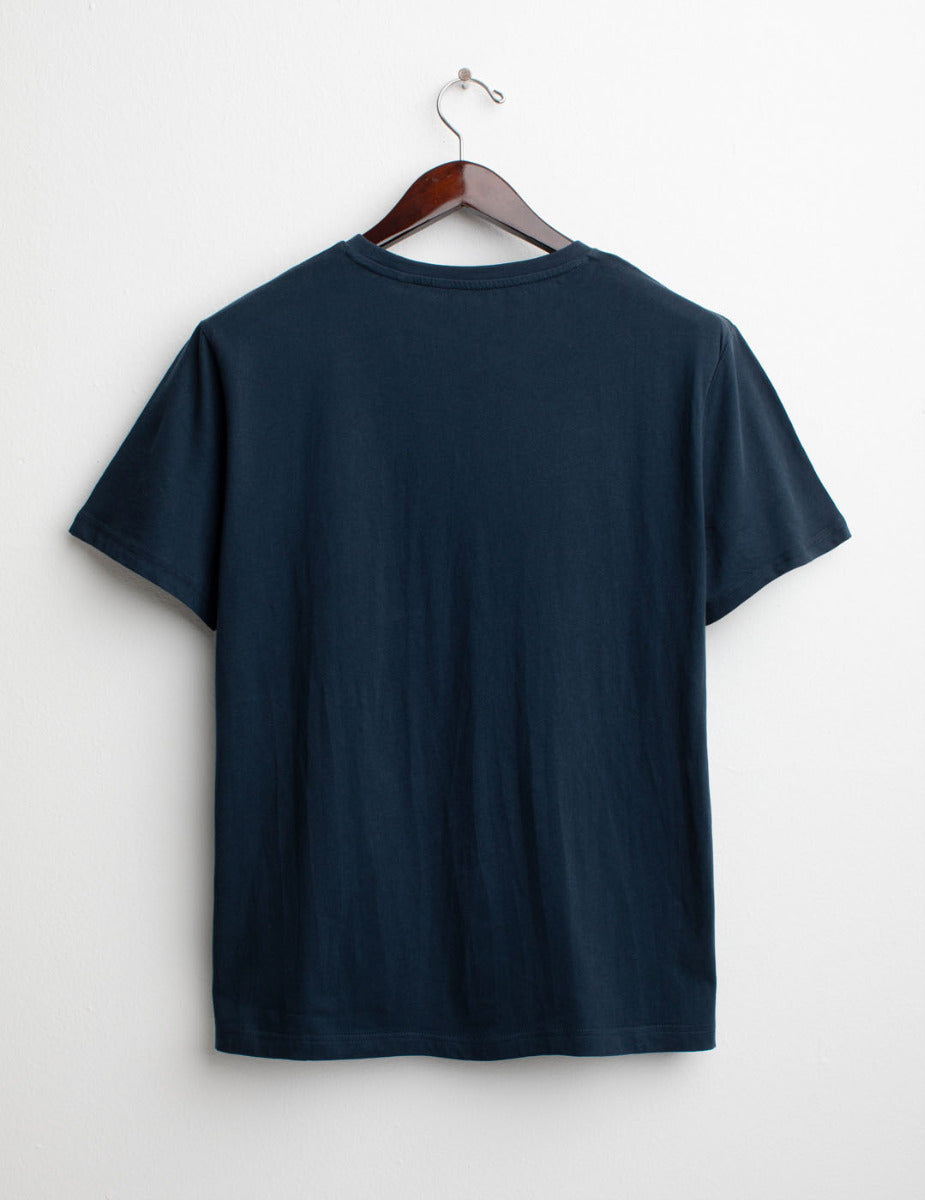 FRED MELLO T-shirt girocollo con logo ricamato in contrasto