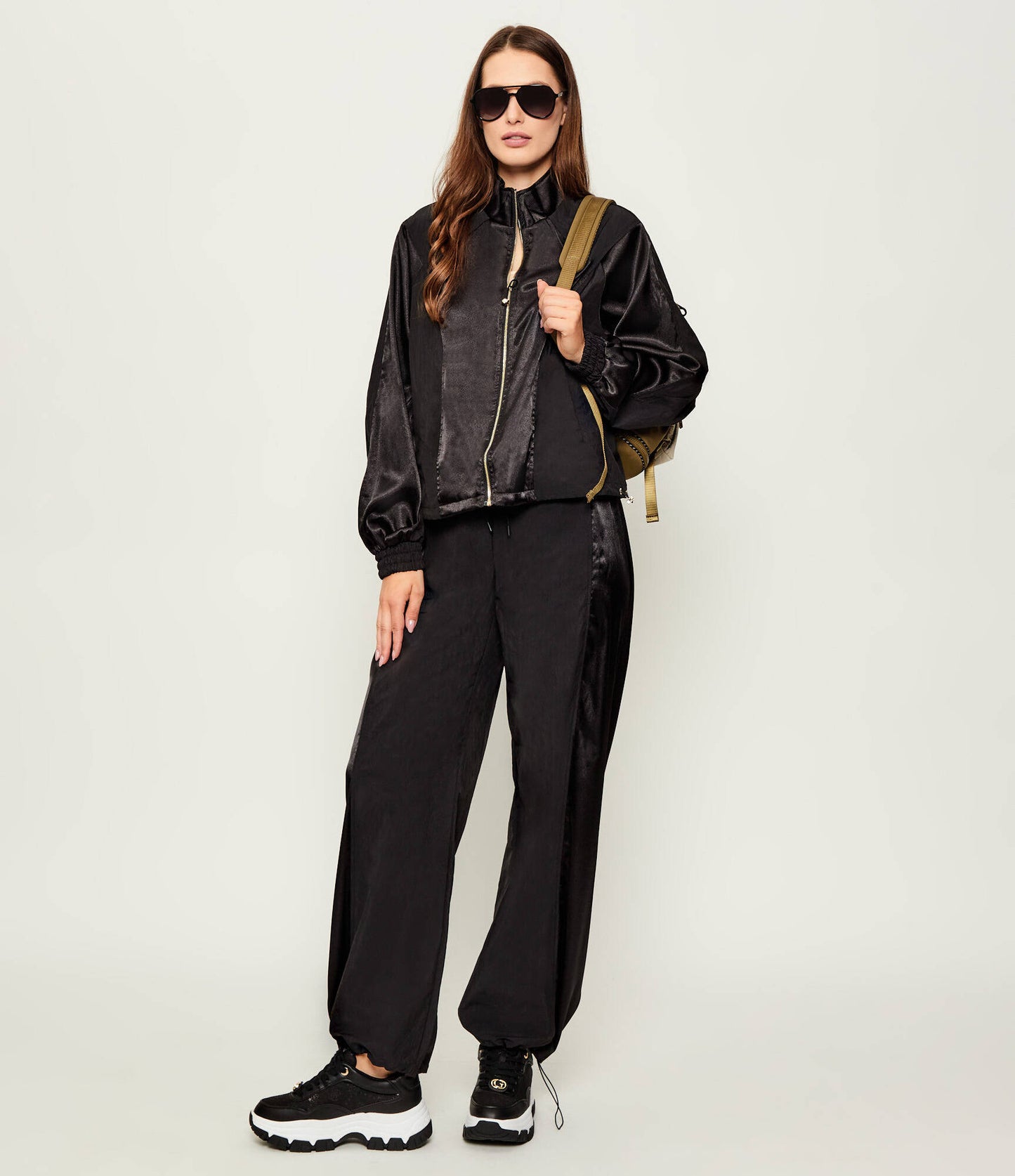 Pantaloni LIU-JO con profili in raso