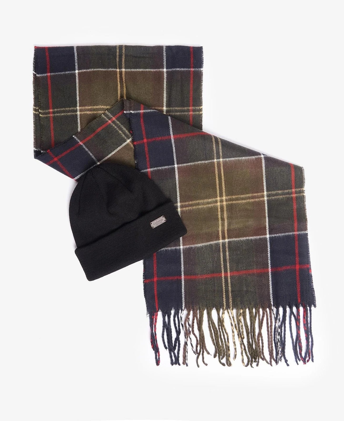 BARBOUR Giftbox Set cappello e sciarpa in tartan SWINTON & GALLINGALE