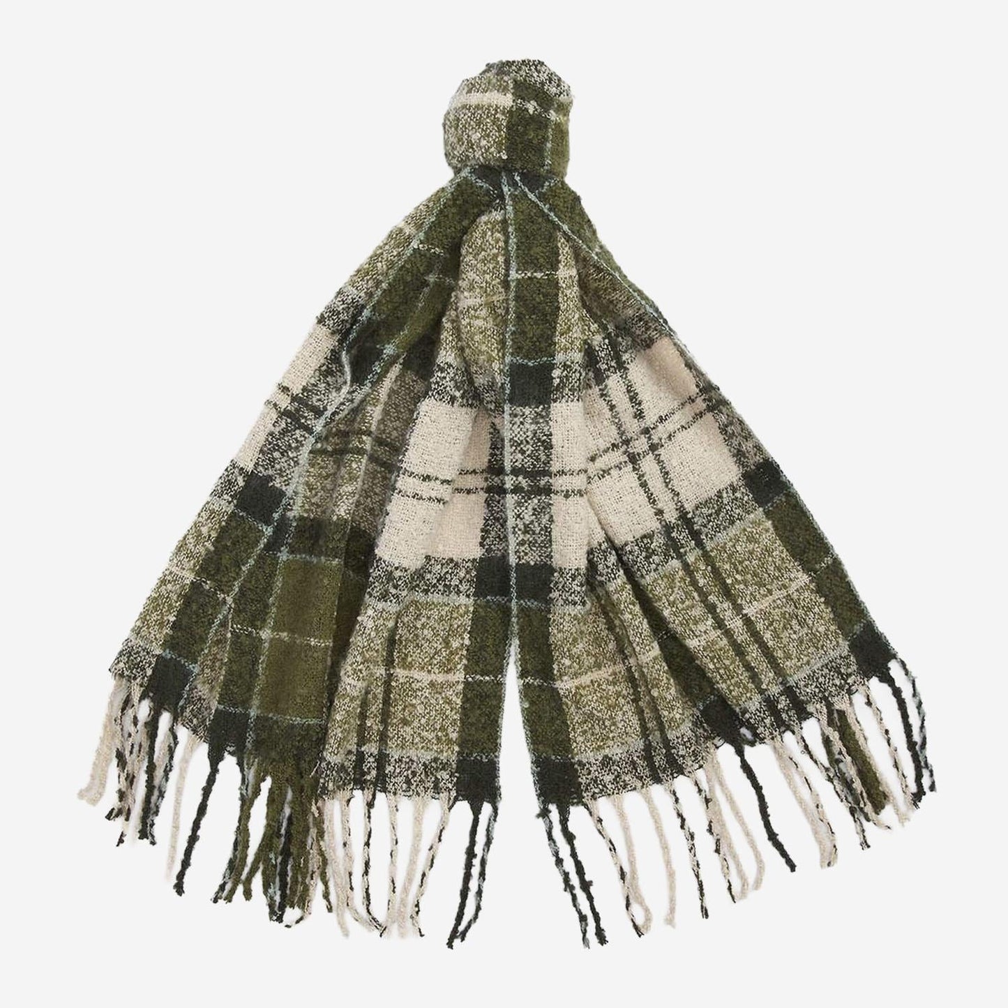 BARBOUR Giftbox Set sciarpa e cappello in bouclè SALTBURN BEANIE & TARTAN SCARF