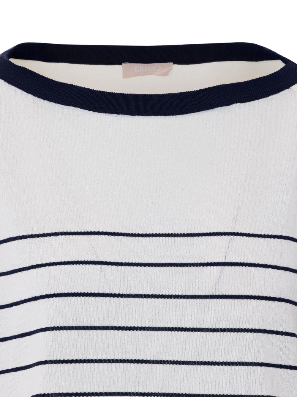 LIU JO Maglia donna scollo a barca a righe