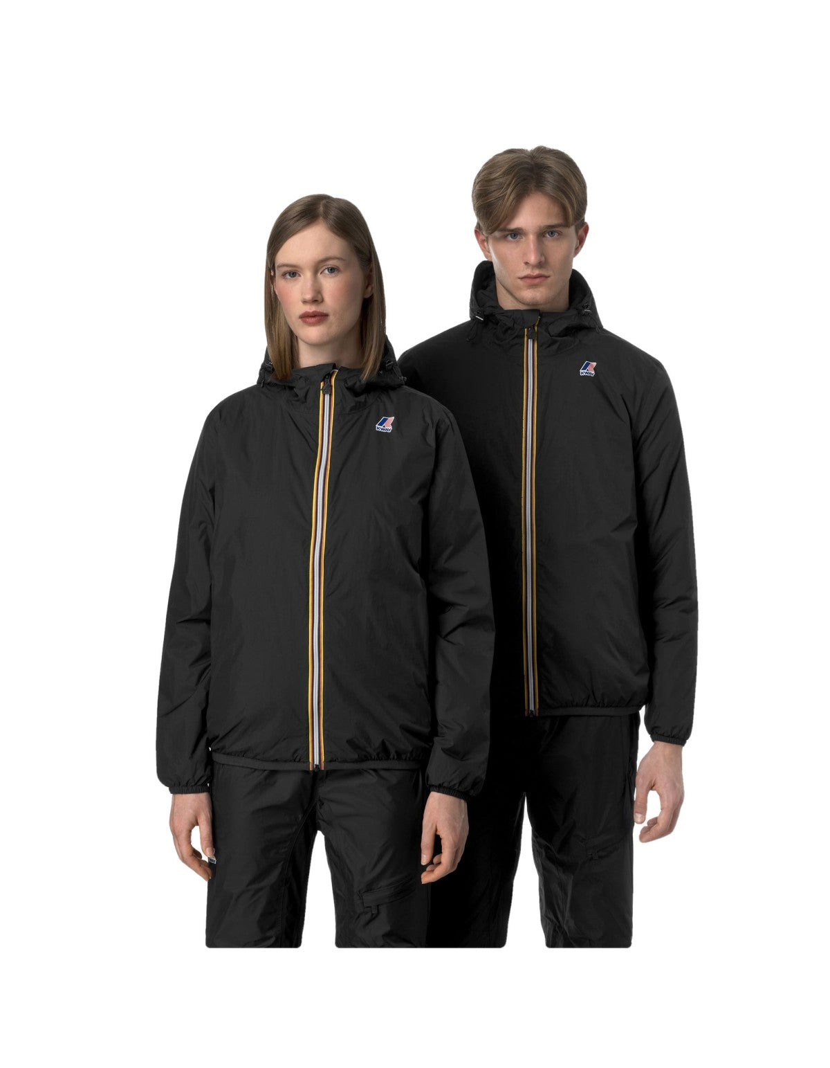 K-WAY Giubbotto unisex corto mezzo peso impermeabile con cappuccio LE VRAI 4.0 CLAUDE WARM