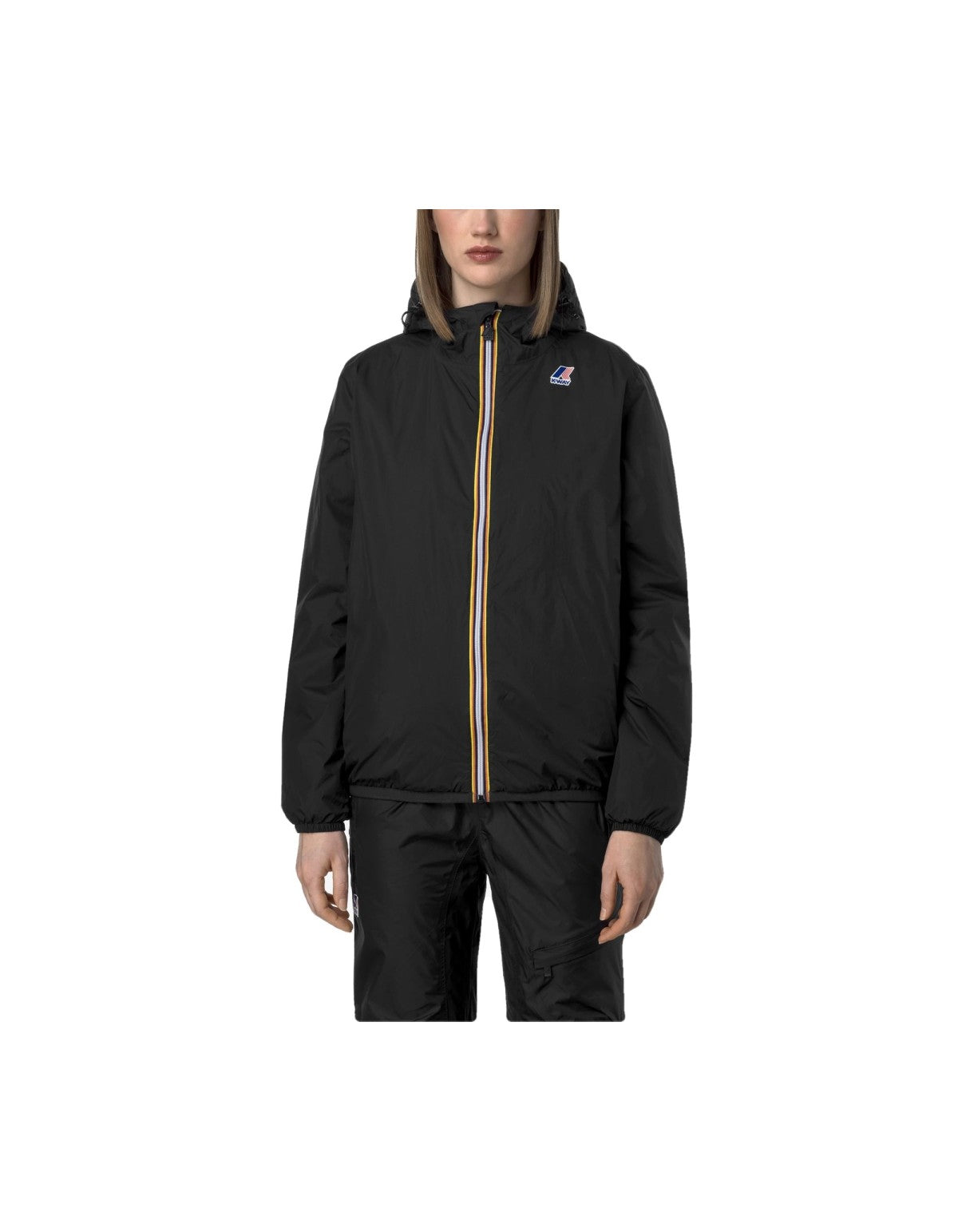 K-WAY Giubbotto unisex corto mezzo peso impermeabile con cappuccio LE VRAI 4.0 CLAUDE WARM