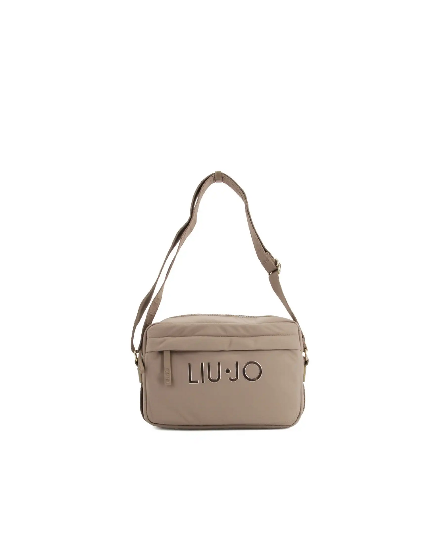 LIU JO Borsa a tracolla in nylon con logo metallico TF5083