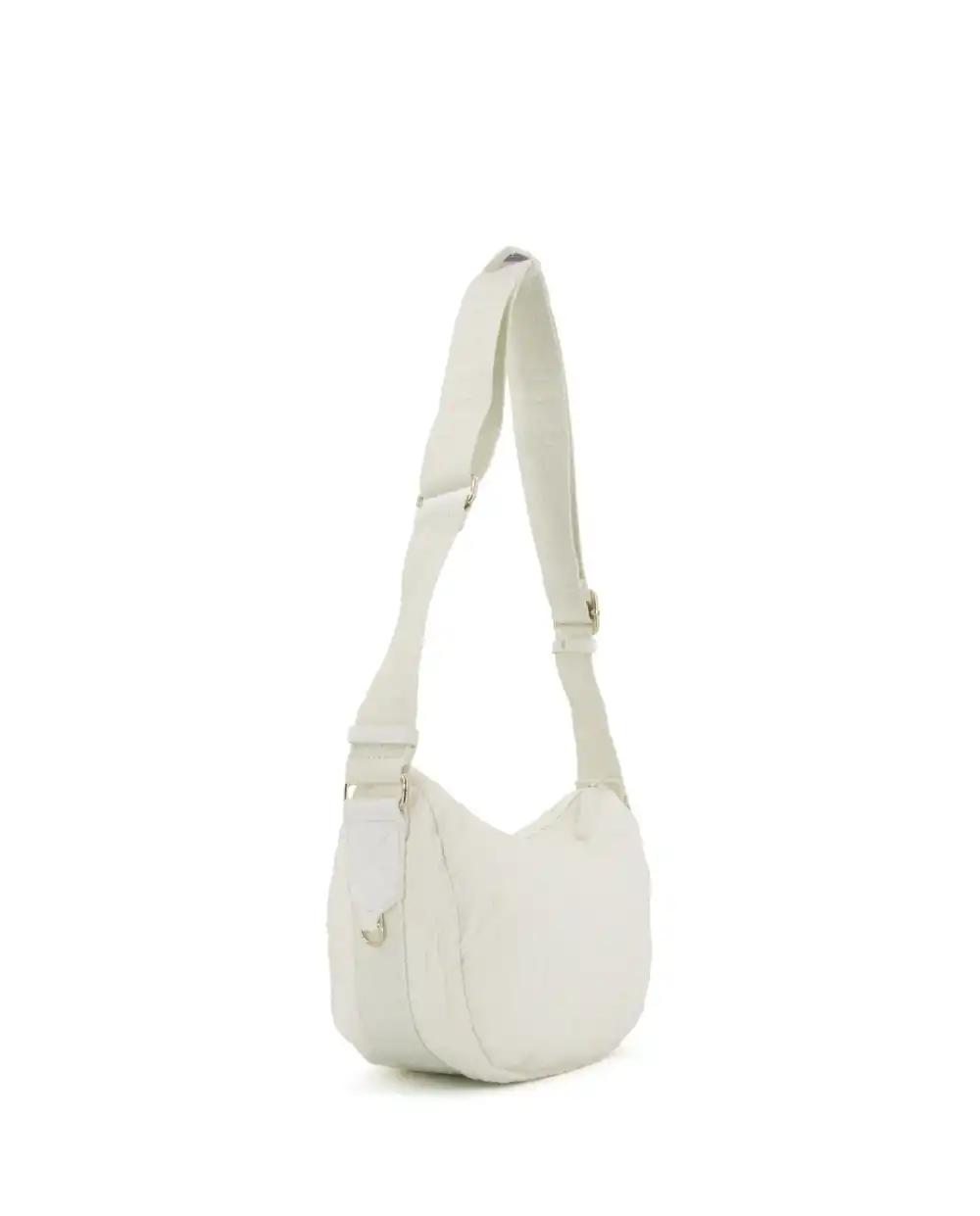 LIU JO Borsa tracolla piccola in nylon bianco e caramello