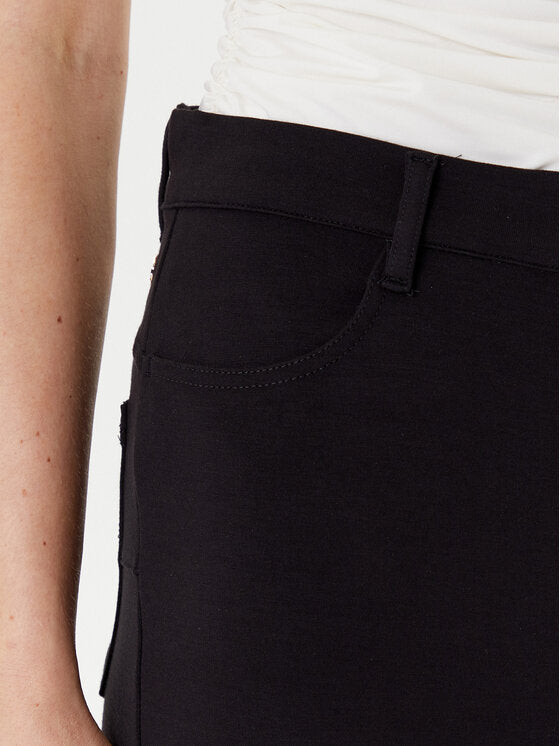 LIU JO Pantaloni in jersey neri con chiusura frontale con bottone e tasche