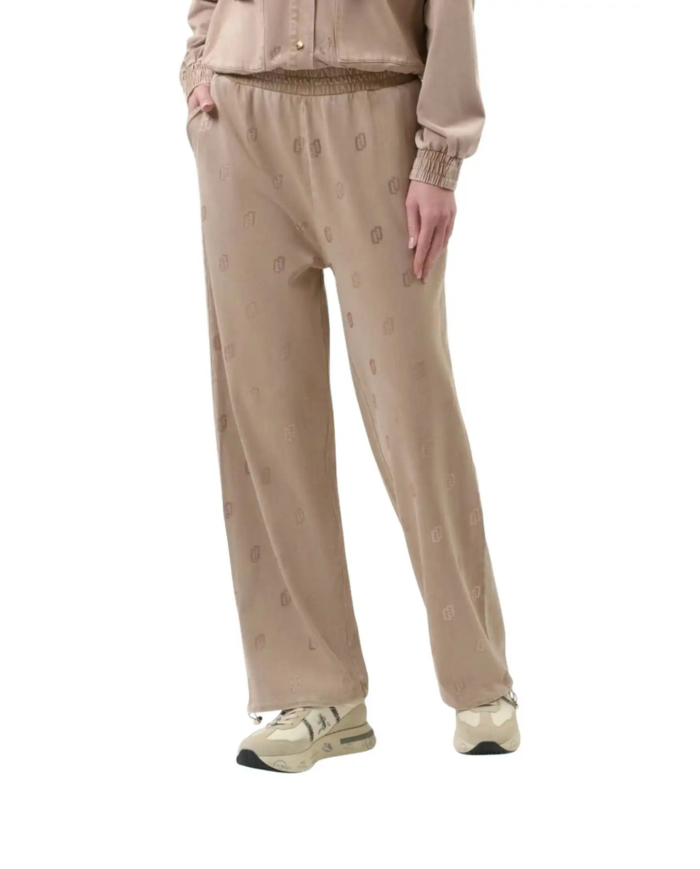 LIU-JO Pantaloni in felpa con loghi in strass