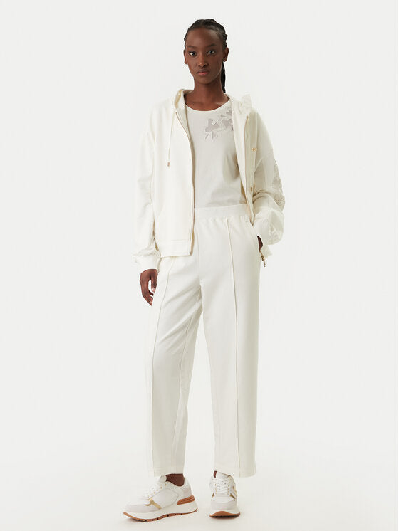 LIU JO Felpa in jersey con ricamo sulle maniche