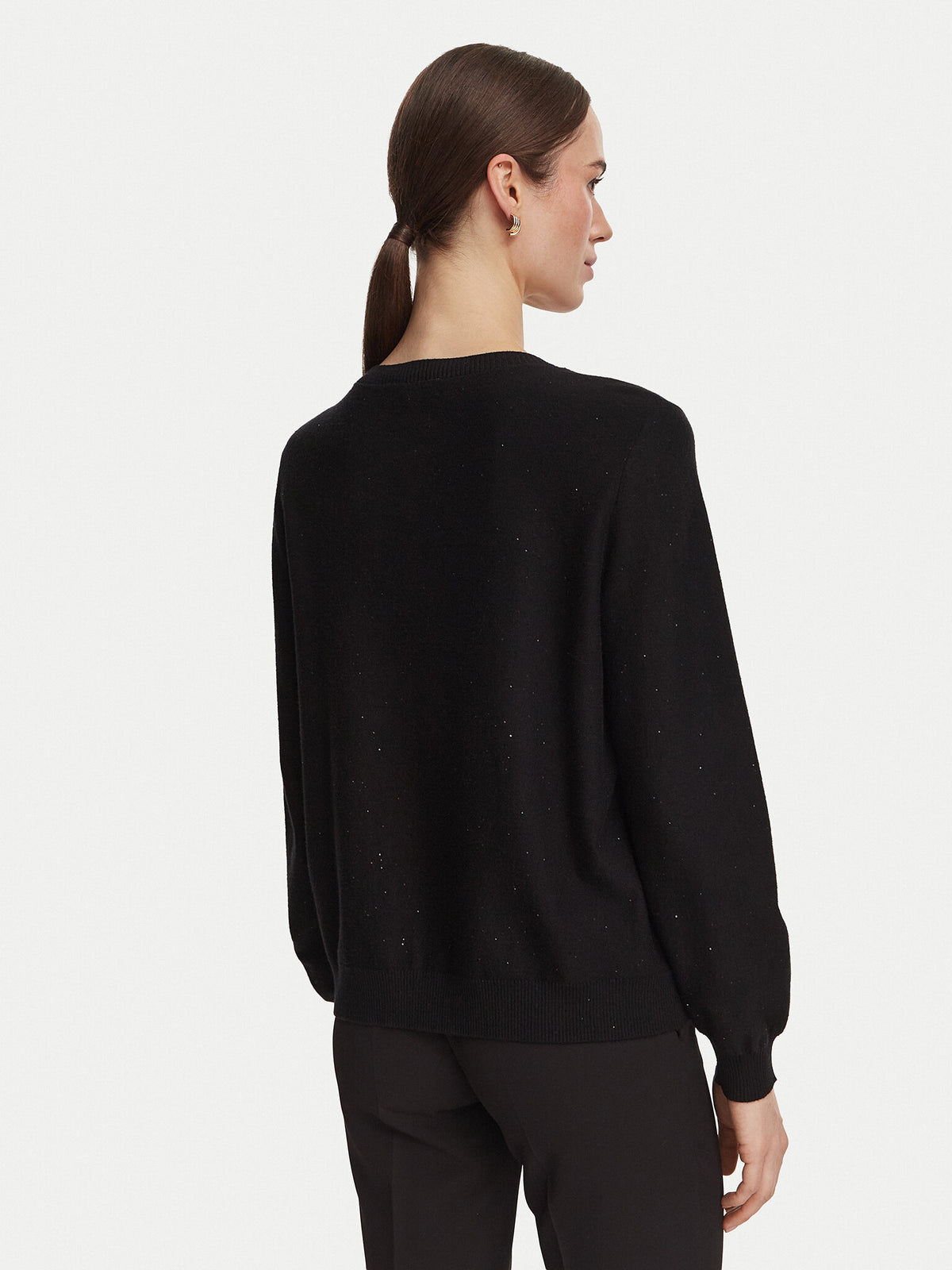 LIU JO Maglia girocollo in viscosa con micropaillettes