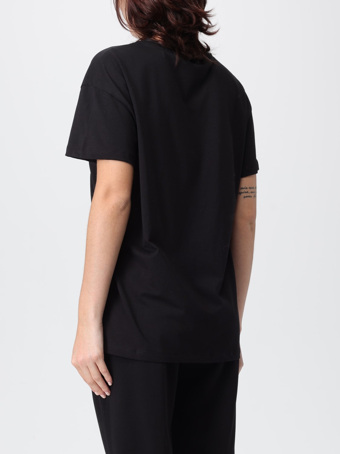 LIU JO T-Shirt maniche corte con stampa carte di gioco e strass