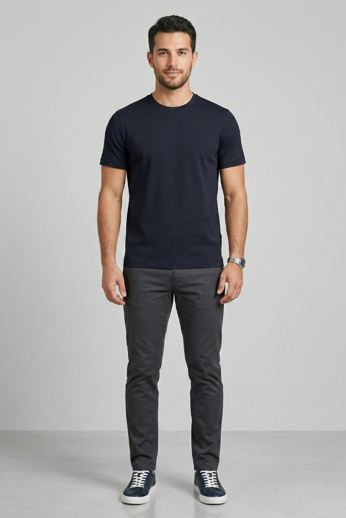 MARKUP T-shirt girocollo uomo basic cotone mercerizzato