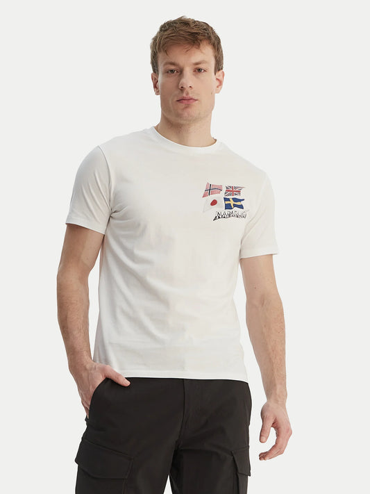 NAPAPIJRI T-shirt girocollo con bandiere S-MASHA SS