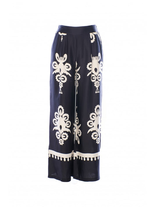 ANONYME DESIGNERS Pantaloni gamba larga in fantasia