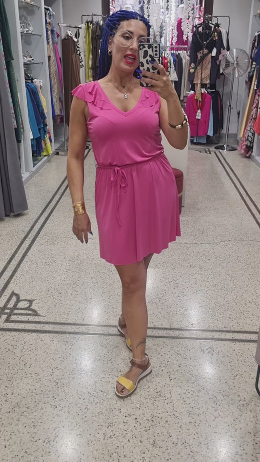 MARKUP Abito corto in jersey con cinta