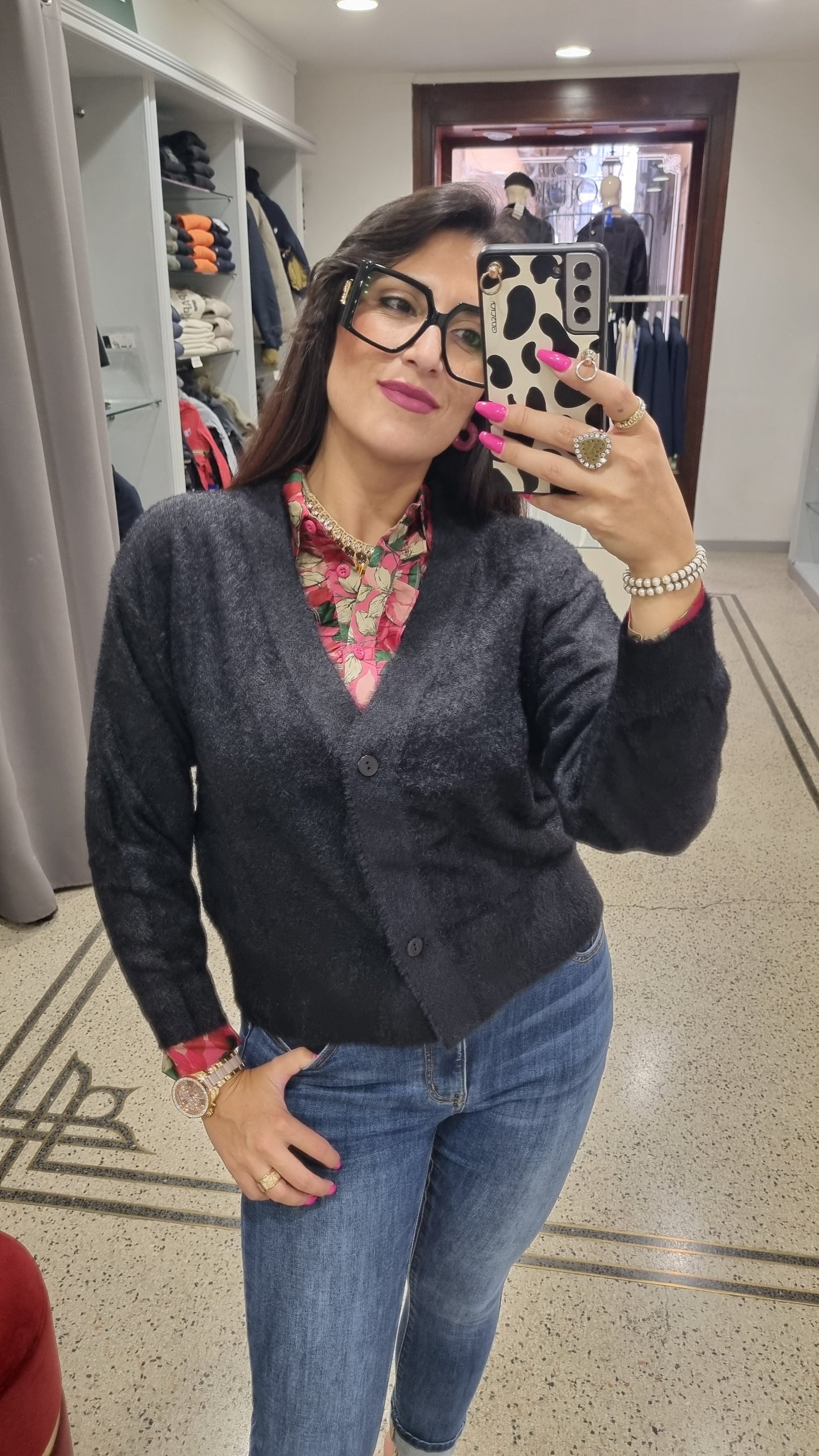 ANONYME Cardigan in peluche