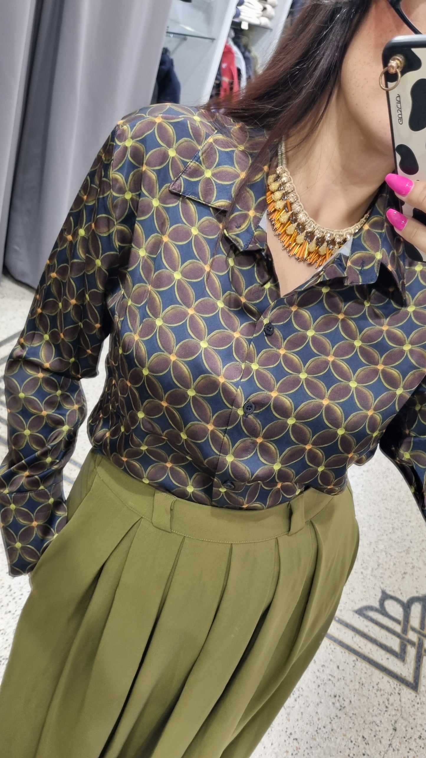 ANONYME Camicia in stampa floreale