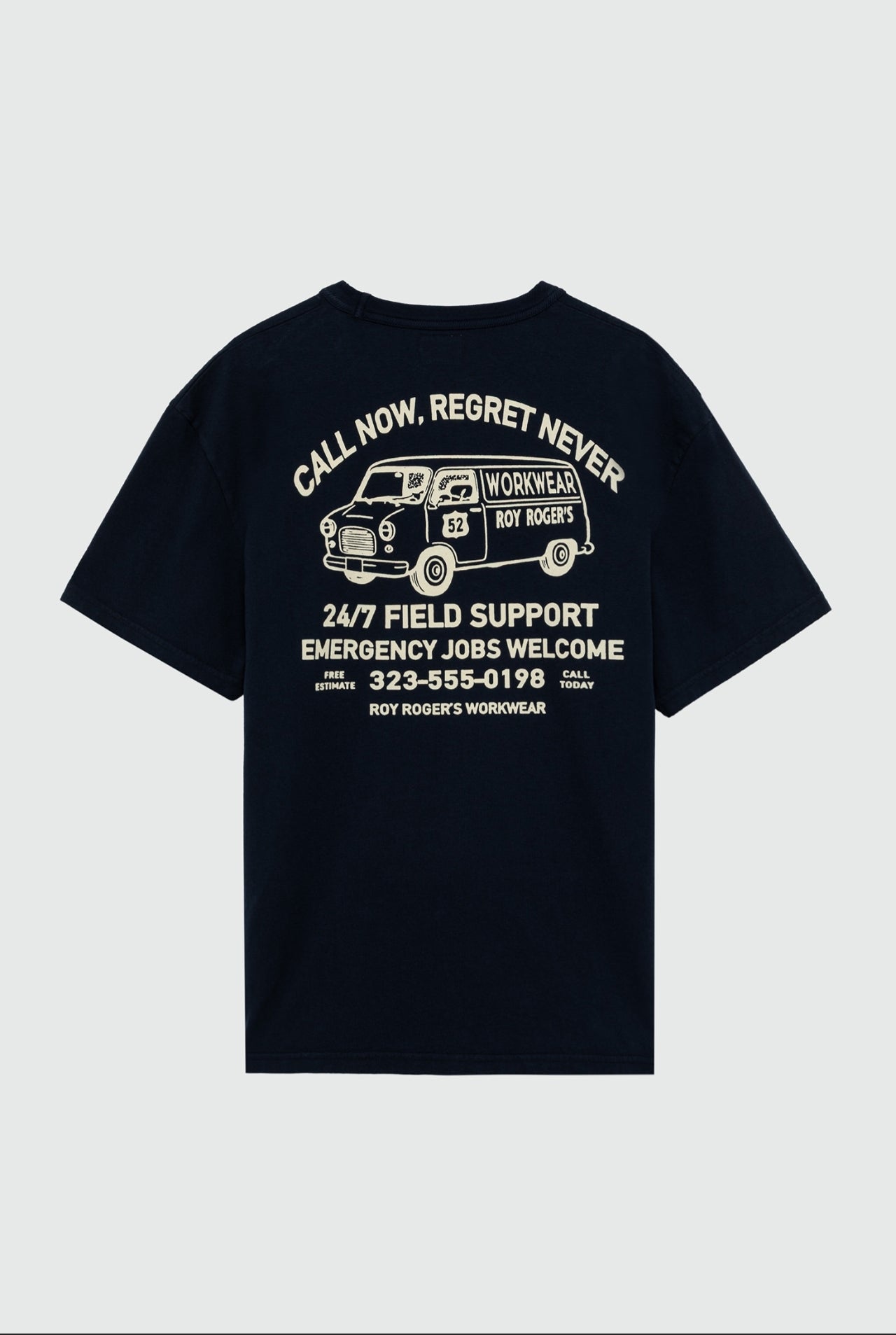 ROY ROGER'S T-Shirt girocollo in jersey con stampa CALL NOW