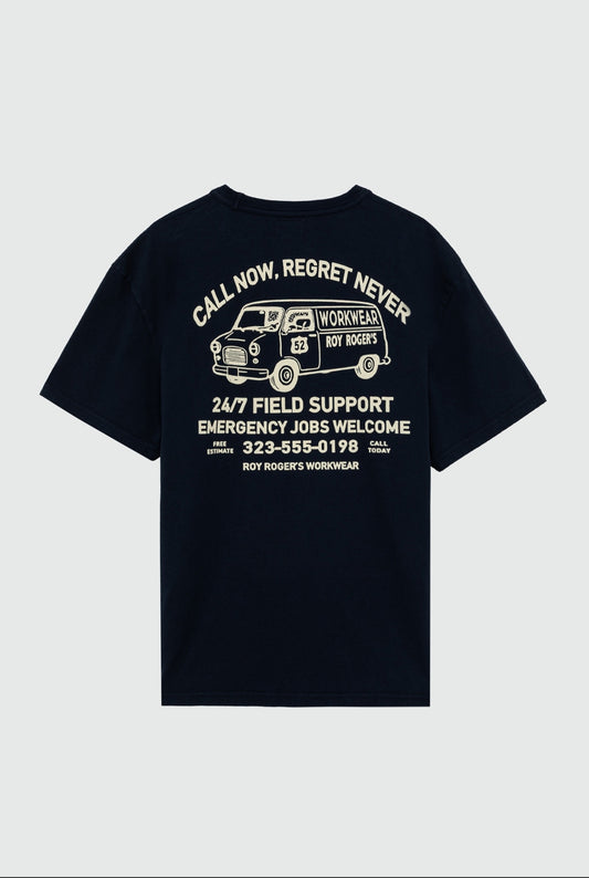 ROY ROGER'S T-Shirt girocollo in jersey con stampa CALL NOW