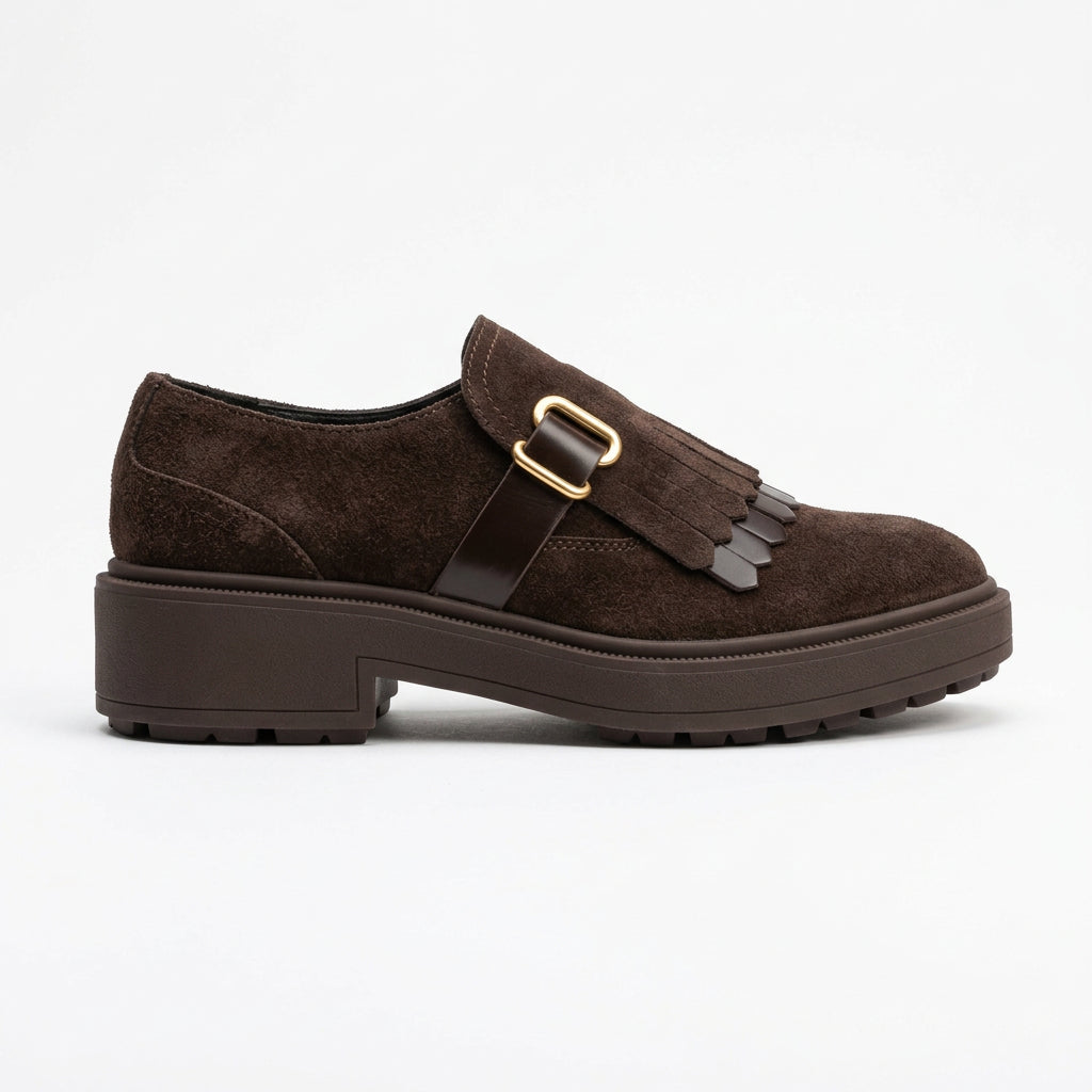 LIU JO Francesine in suede marroni DUBLIN14