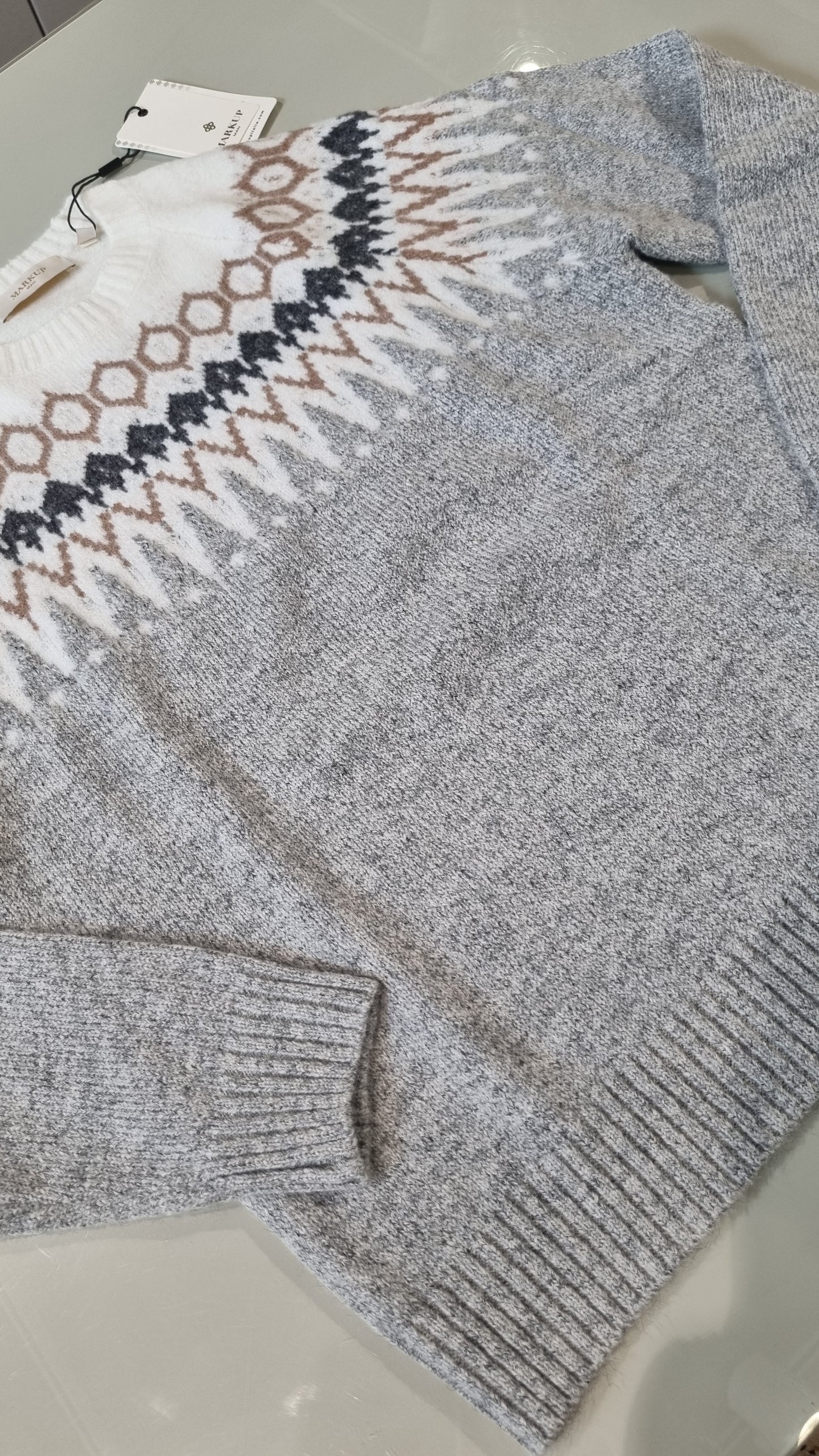 MARKUP Maglia fantasia jacquard