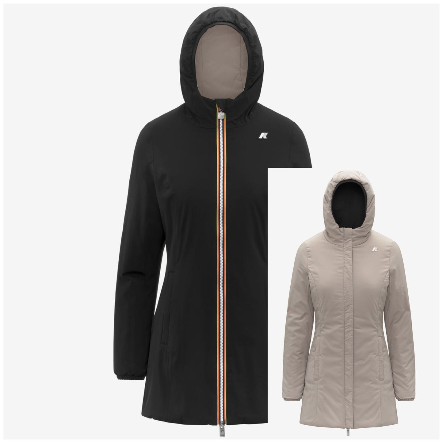 K-WAY Giubbotto mezza lunghezza donna reversibile DENISE ST WARM DOUBLE