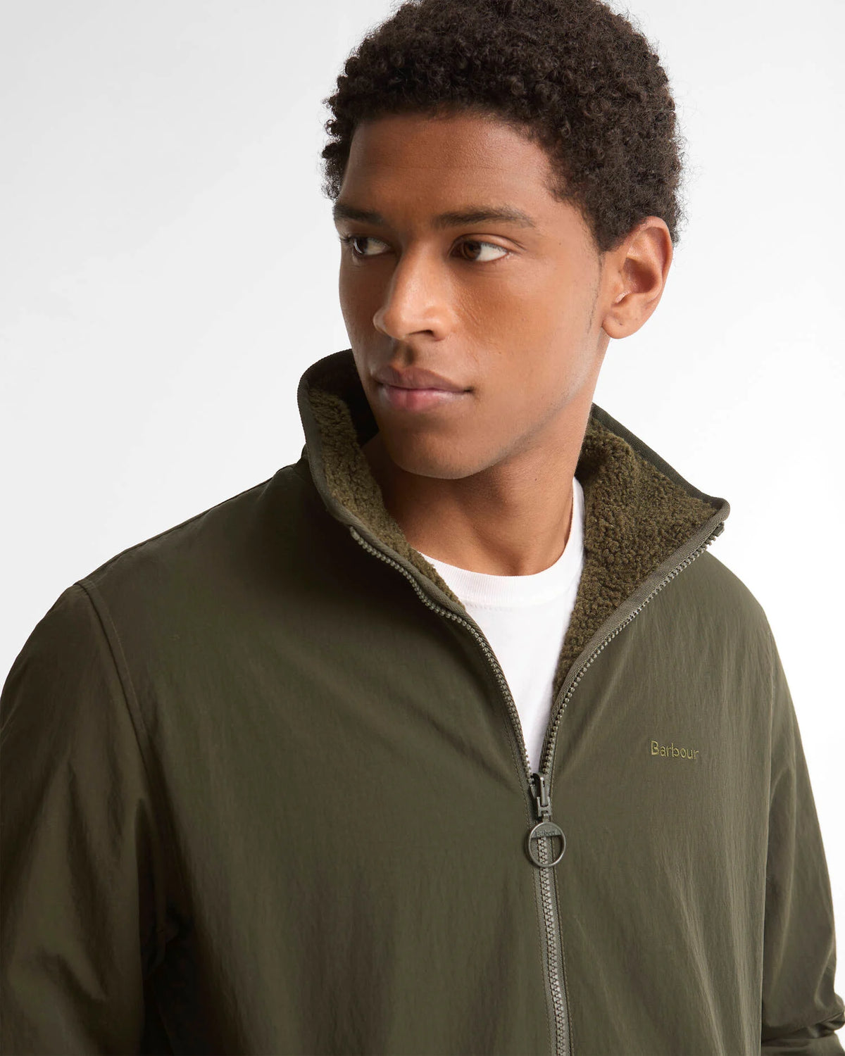 BARBOUR Giubbotto felpa in pile reversibile