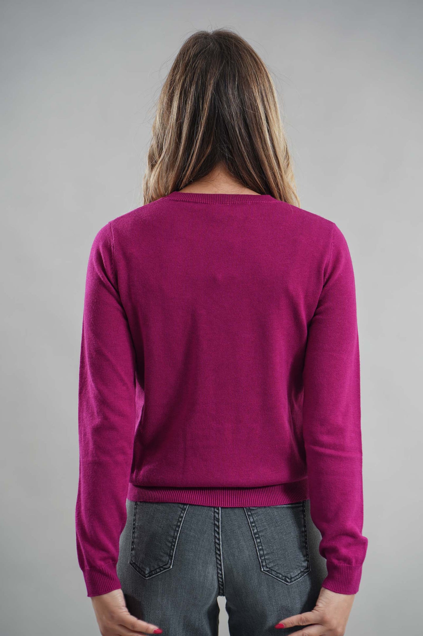 IL THÈ DELLE 5 Maglia girocollo con ricamo faccia gatto