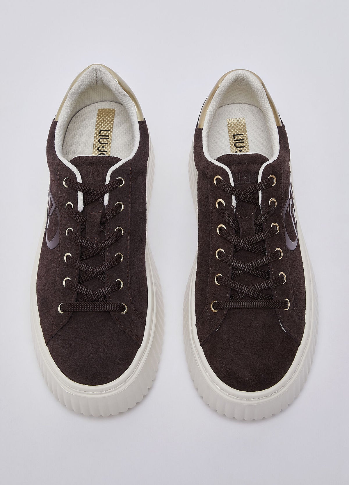 LIU JO Sneakers platform in suede marrone
