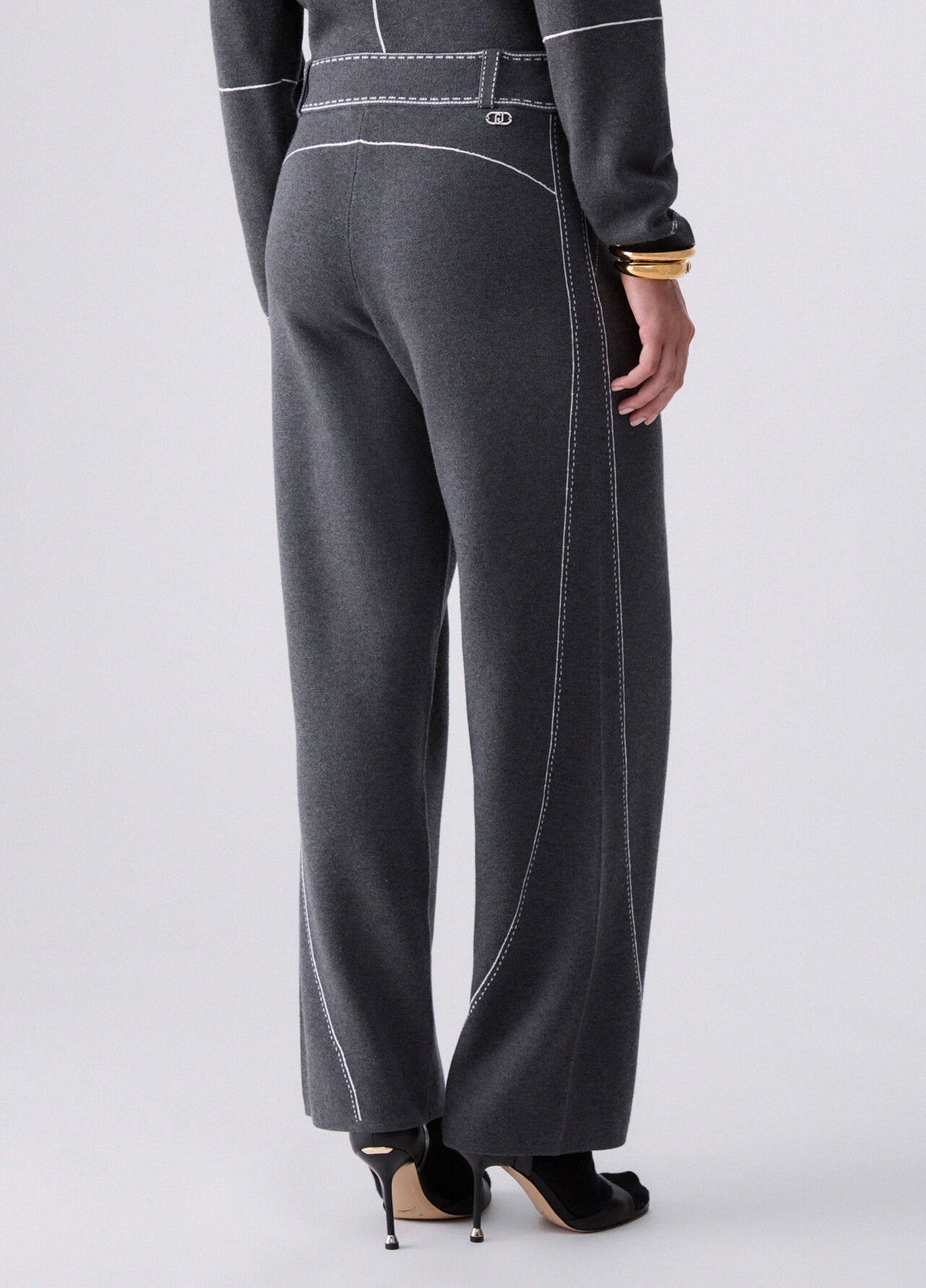 LIU JO Pantaloni in maglia con contrasti