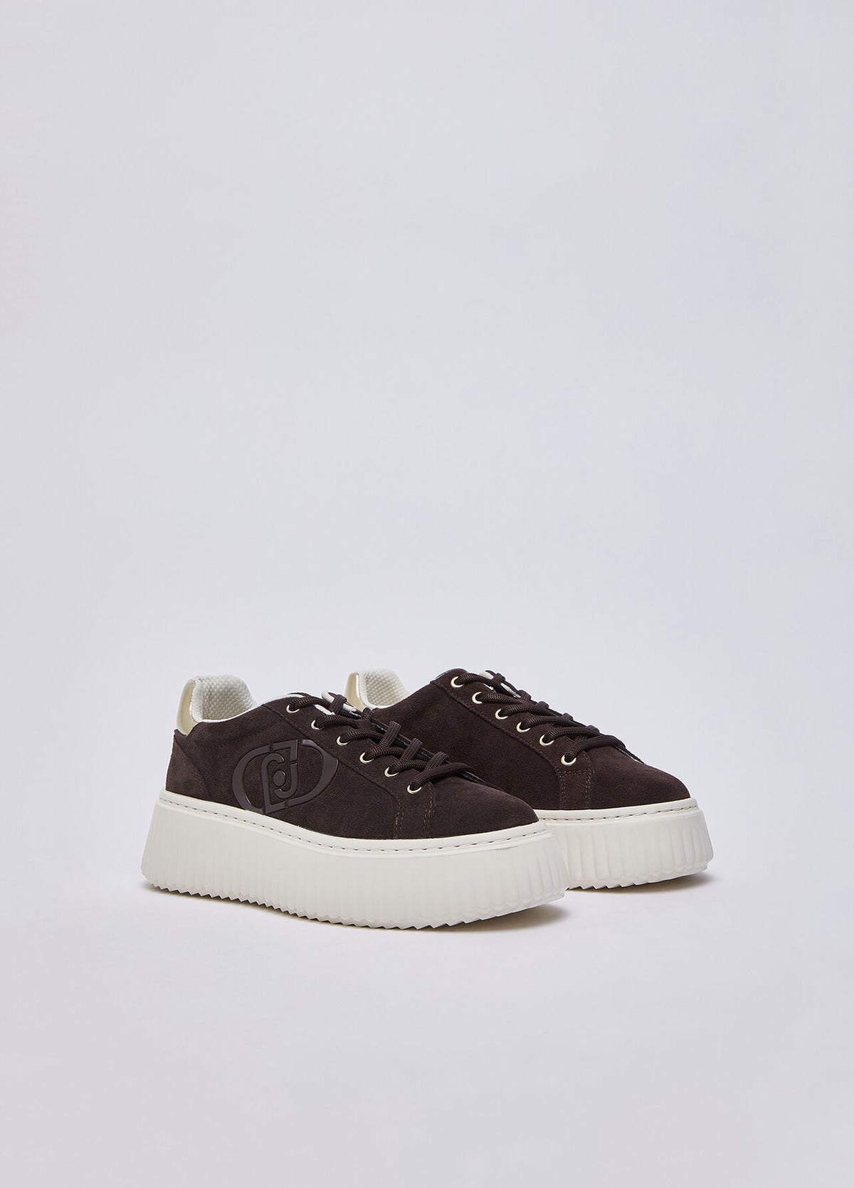 LIU JO Sneakers platform in suede marrone